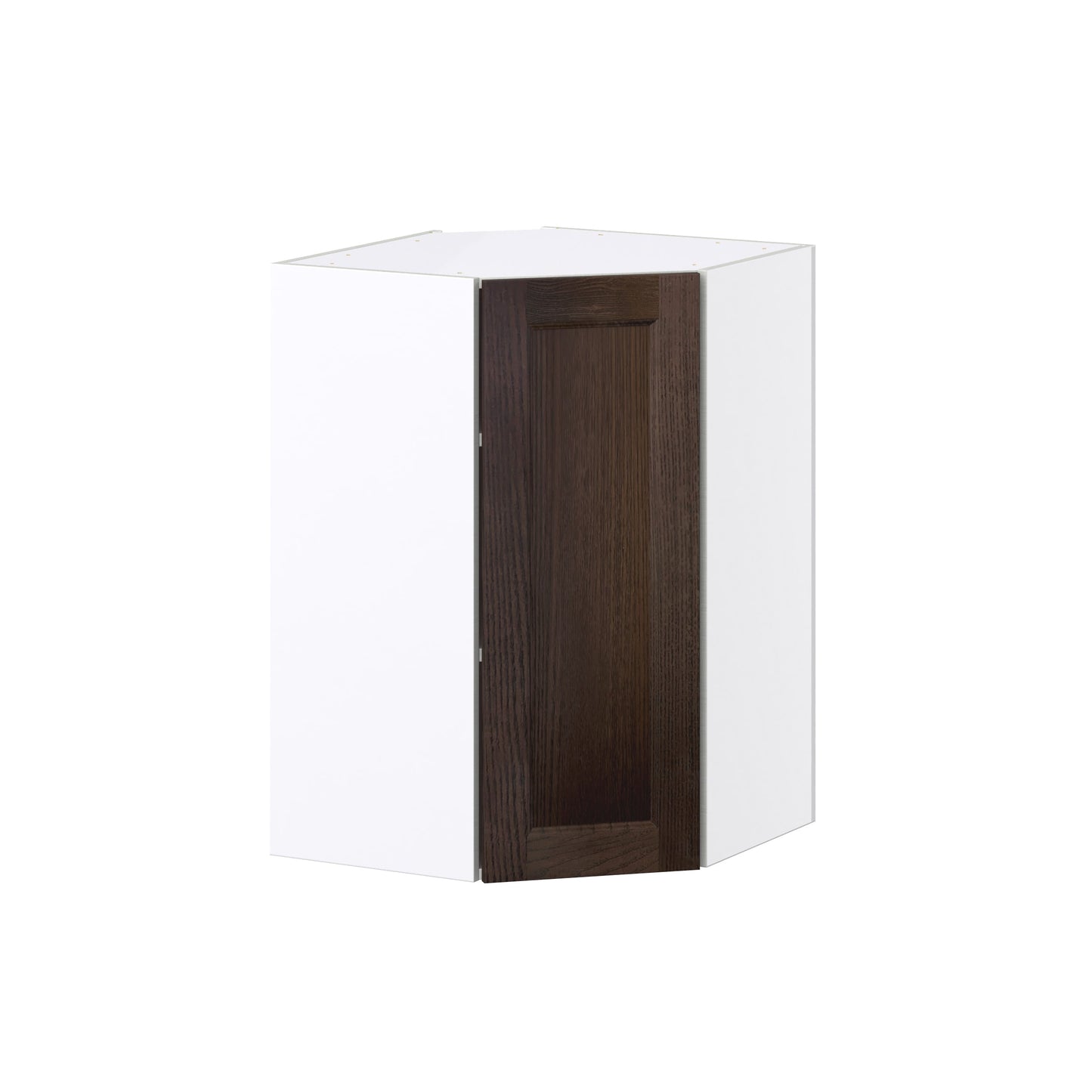 Hugo&Borg Montclaire 24-in W x 35-in H x 14-in D Chestnut Diagonal Corner wall Fully assembled Cabinet Recessed Panel