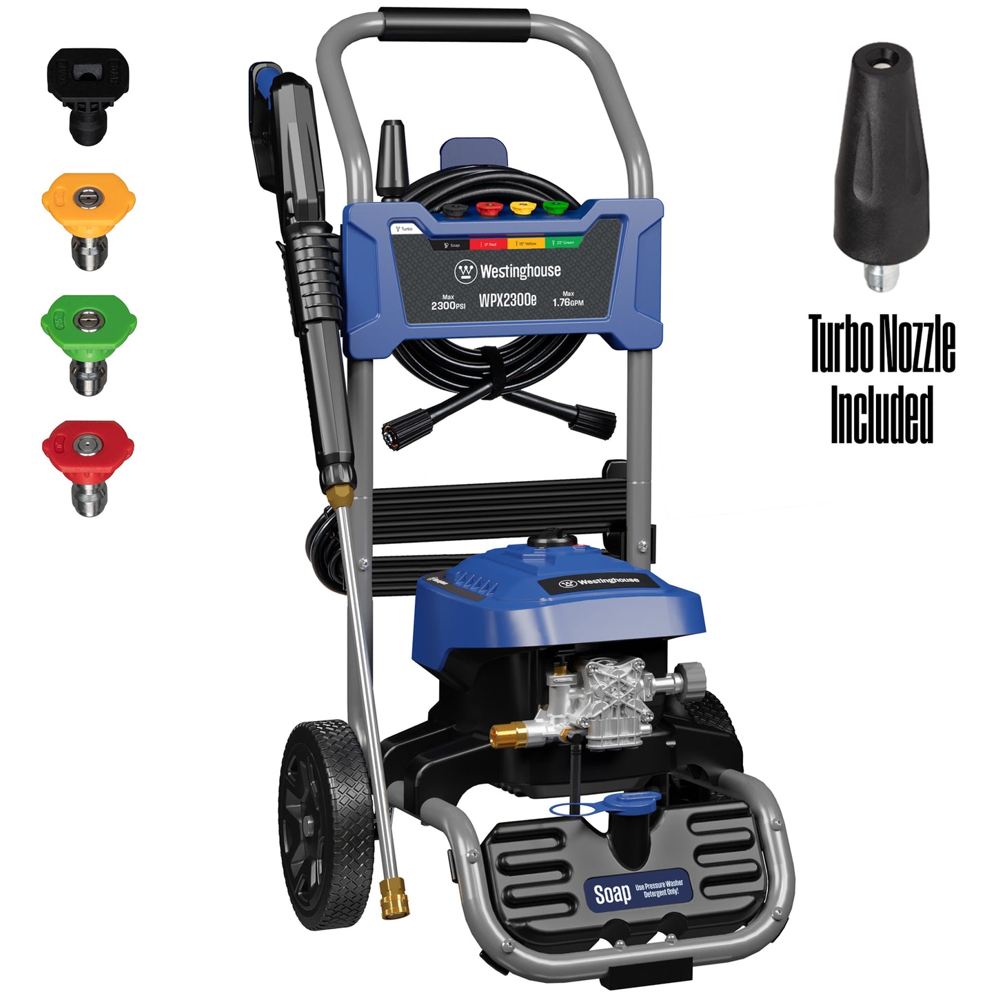 Westinghouse WPX2300e 2300 PSI 1.76-GPM Cold Water Electric Pressure Washer with 5 Spray Tips WPX2300E