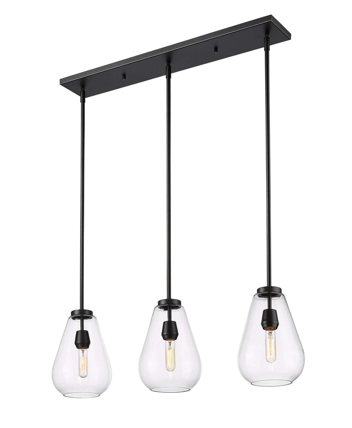 Z-Lite Ayra 3 -Light Matte Black Transitional For Use in Bedrooms, Dining Rooms, Foyers, Kitchens, Living Rooms Chandelier