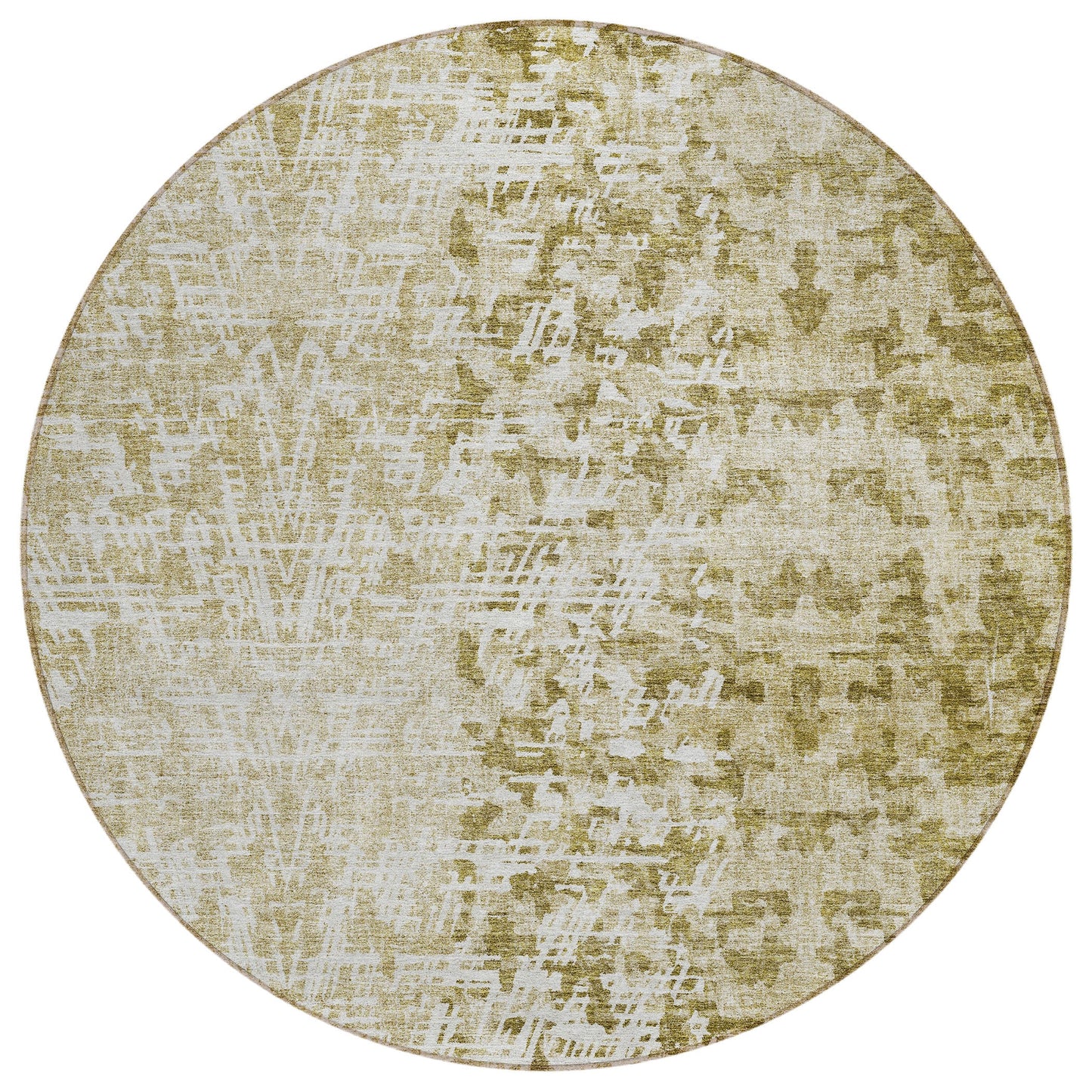 Addison Rugs Chantille ACN721TP 8 x 8 (ft) Taupe Round Indoor/Outdoor Geometric Machine washable Area rug