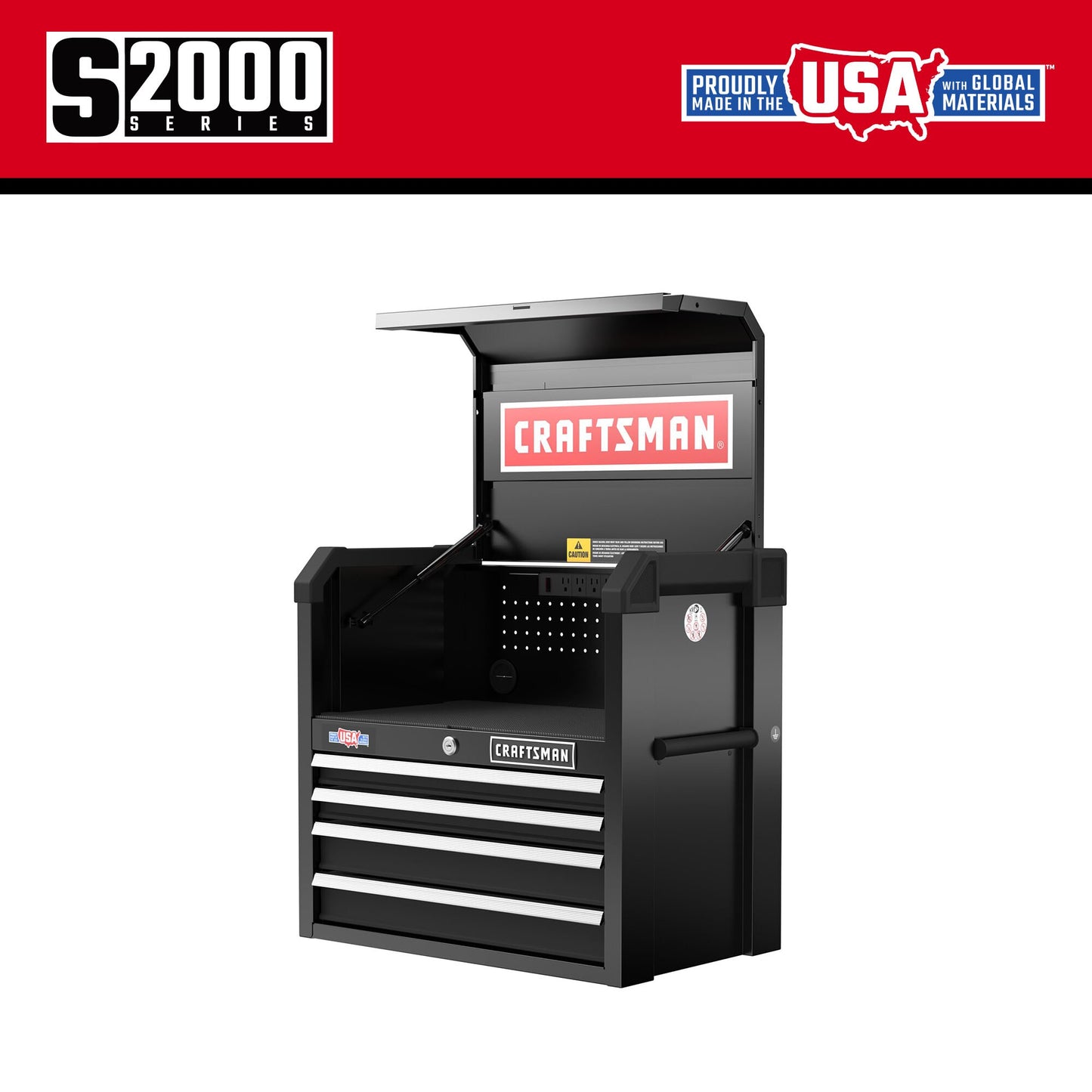 CRAFTSMAN 2000 Series 26-in W x 24.7-in H 4-Drawer Steel Tool Chest (Black) CMST98267BK