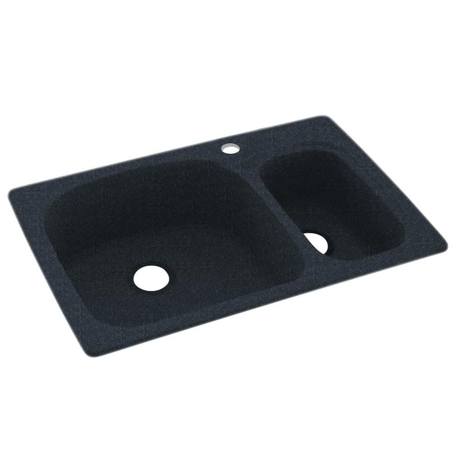 Swanstone Double-Basin Drop-in or Undermount Composite Kitchen Sink