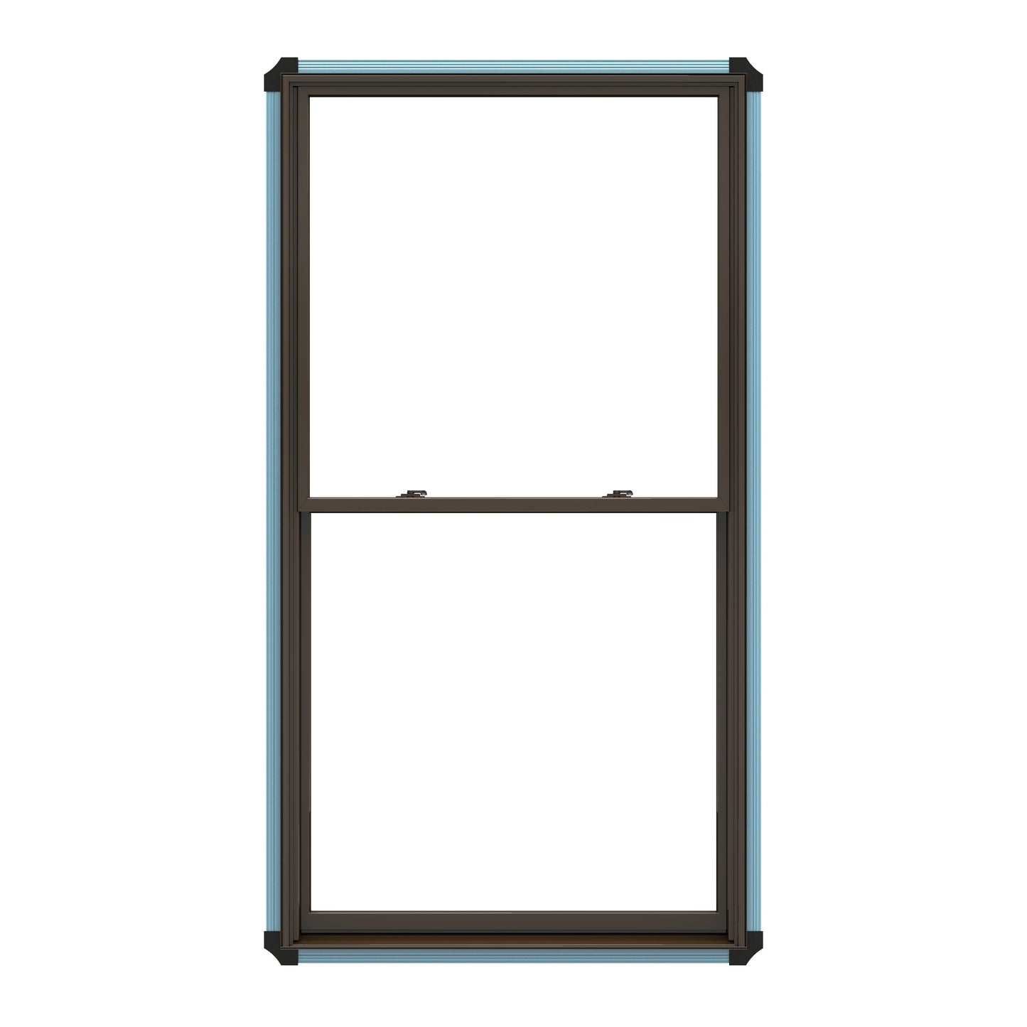 Pella Lifestyle 35-1/2-in x 53-1/2-in Brown Unfinished Wood New construction Double Hung Window Low-E argon Double Pane Glass
