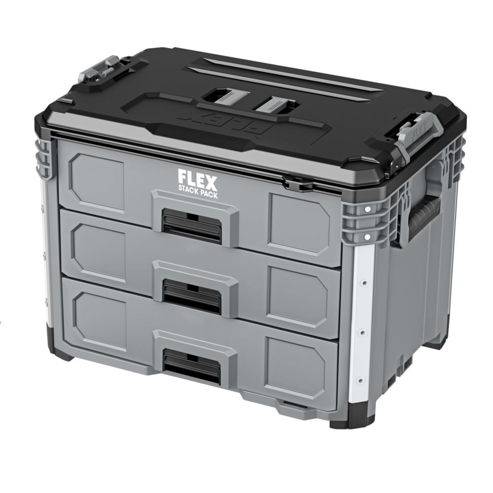 FLEX STACK PACK 15.1-in W x 16.3-in H x 16.8-in D 3-Drawer Gray Polypropylene Tool Box FS1105