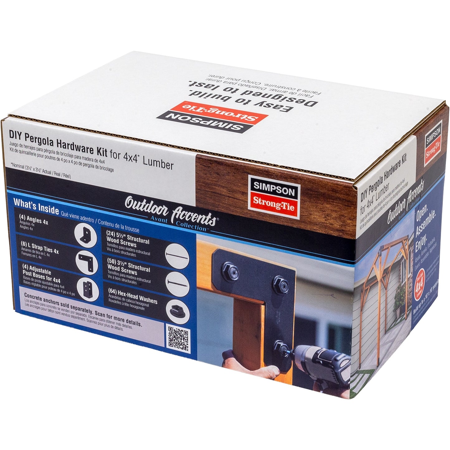 Simpson Strong-Tie Outdoor Accents Avant ZMAX Galvanized with Black Powder Coat Pergola Hardware kit For 4 x 4 posts