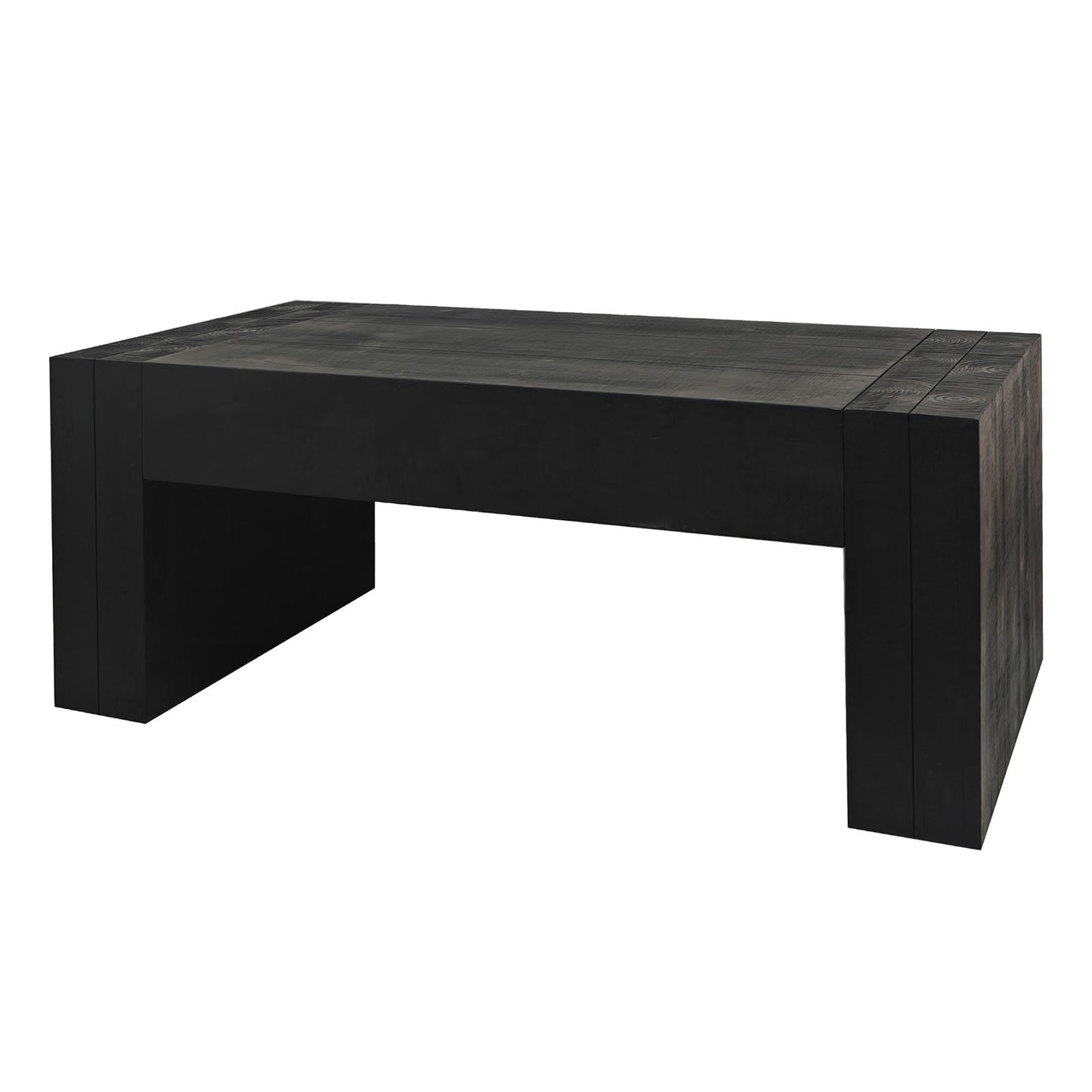 Runesay 23.82-in W x 18.9-in H Black Wood Rectangular Modern End Table