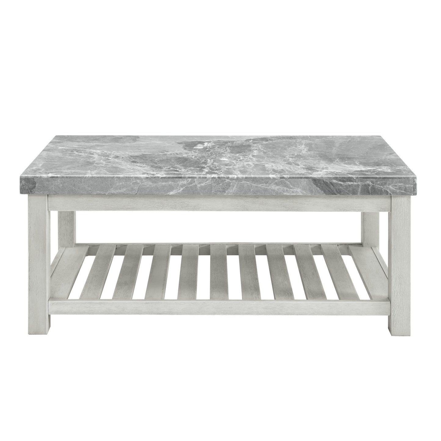 Steve Silver Faux marble Gray Poplar 48-in W x 20-in H Coffee Table