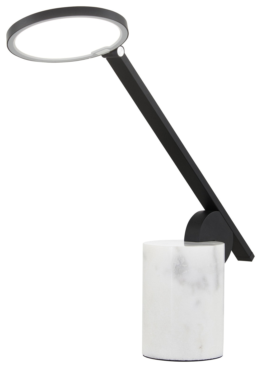 George Kovacs Kovacs Task Portables 16.25-in Adjustable Black Coal Touch Standard Desk Lamp with Plastic Shade