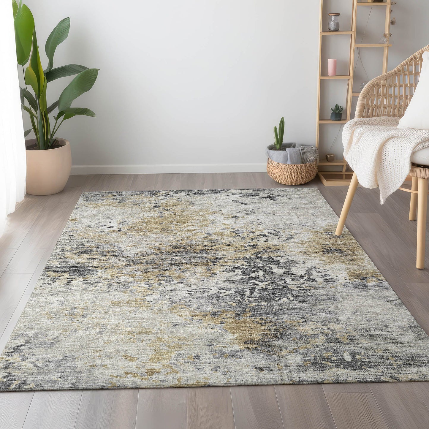 Addison Rugs Mayfield AMF70MO 8 x 10 (ft) Loomed Moody Rectangular Indoor Abstract Machine washable Pet Friendly Area rug