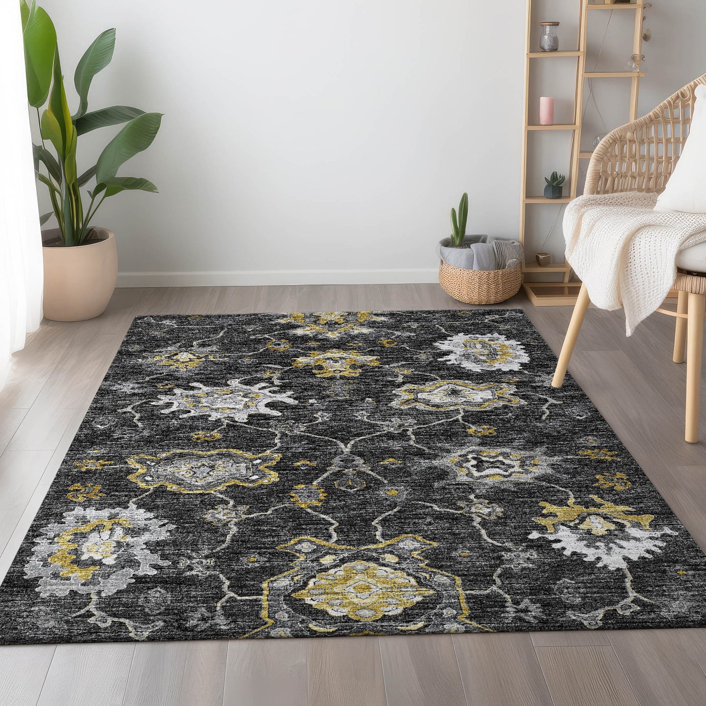 Addison Rugs Mayfield AMF96SH 8 x 10 (ft) Loomed Shadow Rectangular Indoor Abstract Machine washable Pet Friendly Area rug