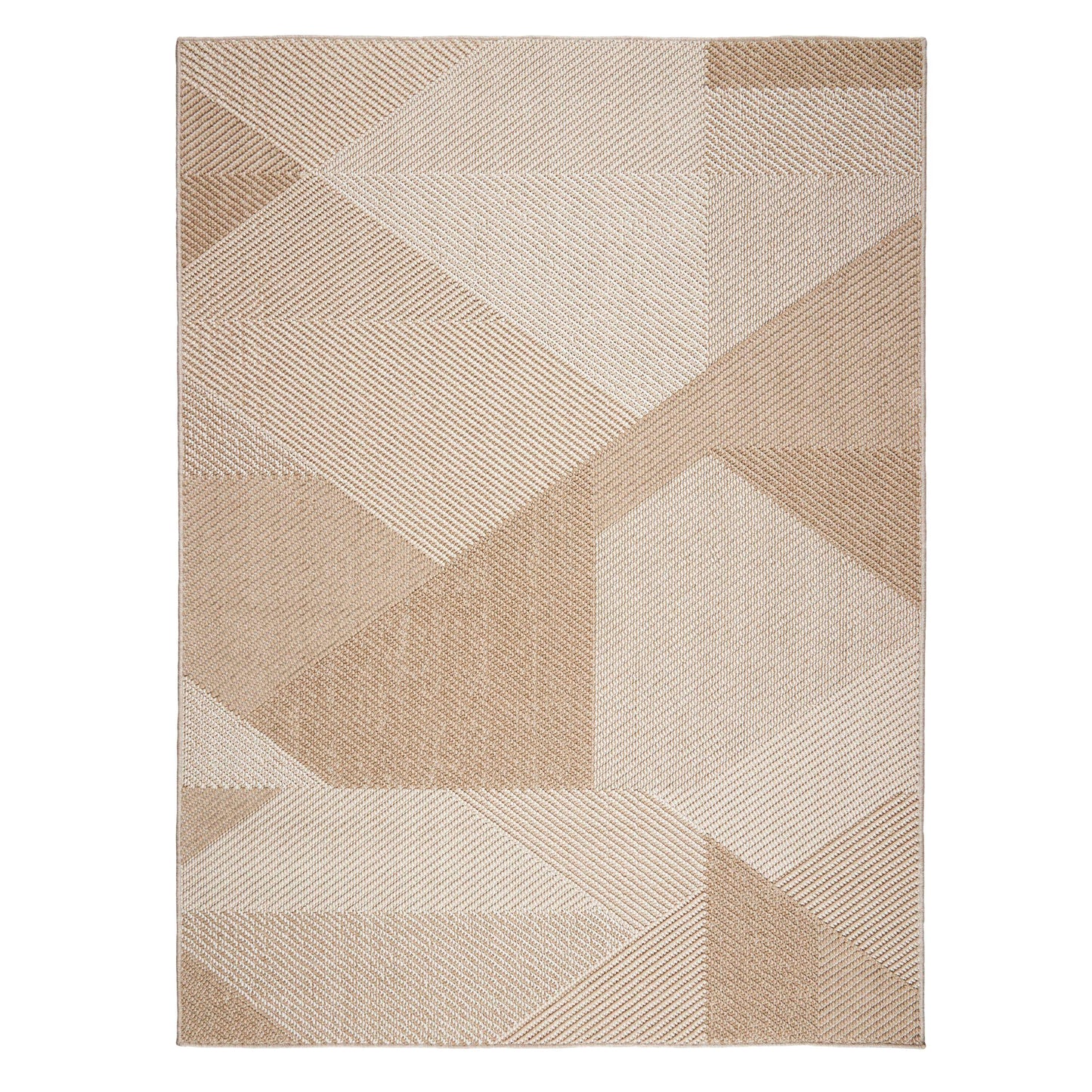 Obeetee Resort 6 x 9 (ft) Flatweave Beige Rectangular Indoor/Outdoor Abstract Pet Friendly Area rug
