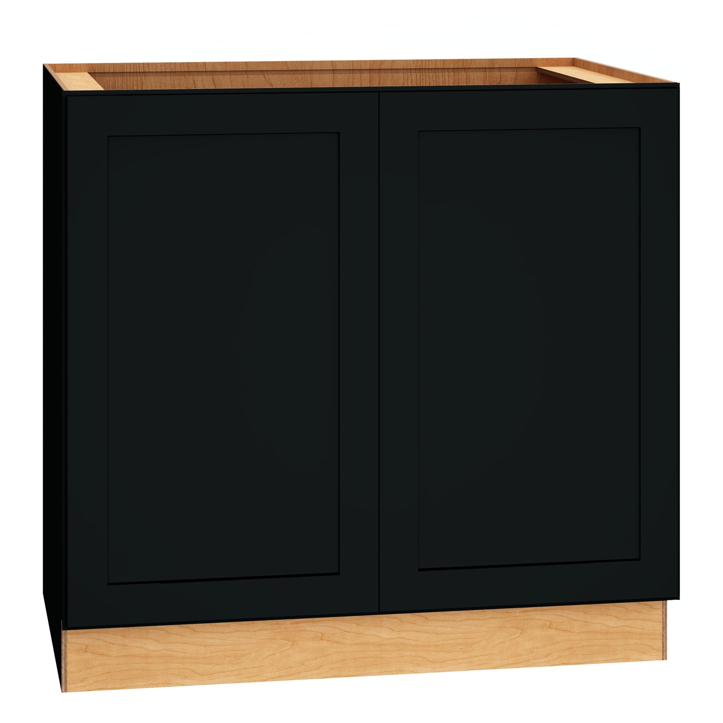 Diamond Express Jamestown 36-in W x 34.5-in H x 24-in D Black Base Fully assembled Plywood Cabinet Recessed Panel