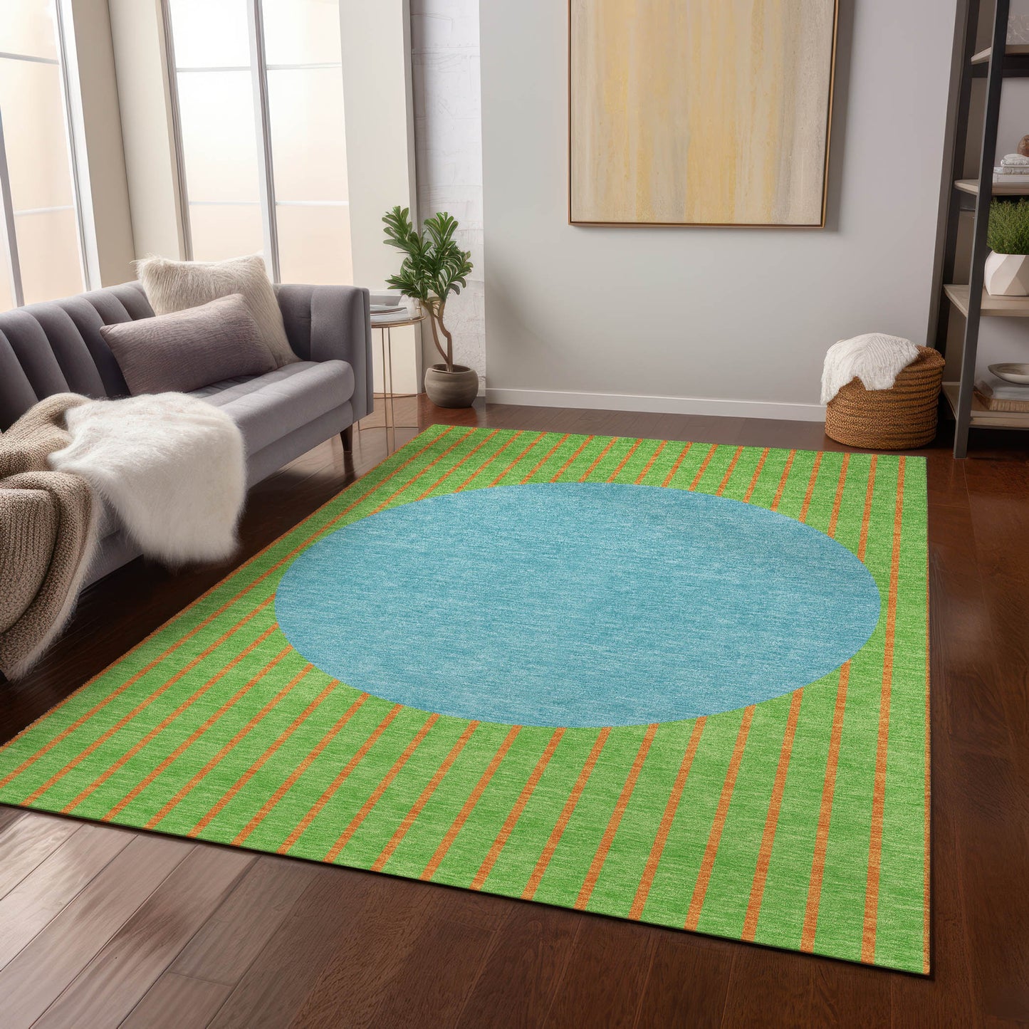 Addison Rugs Chantille ACN994LM 10 x 14 (ft) Lime Rectangular Indoor/Outdoor Geometric Pet Friendly Area rug