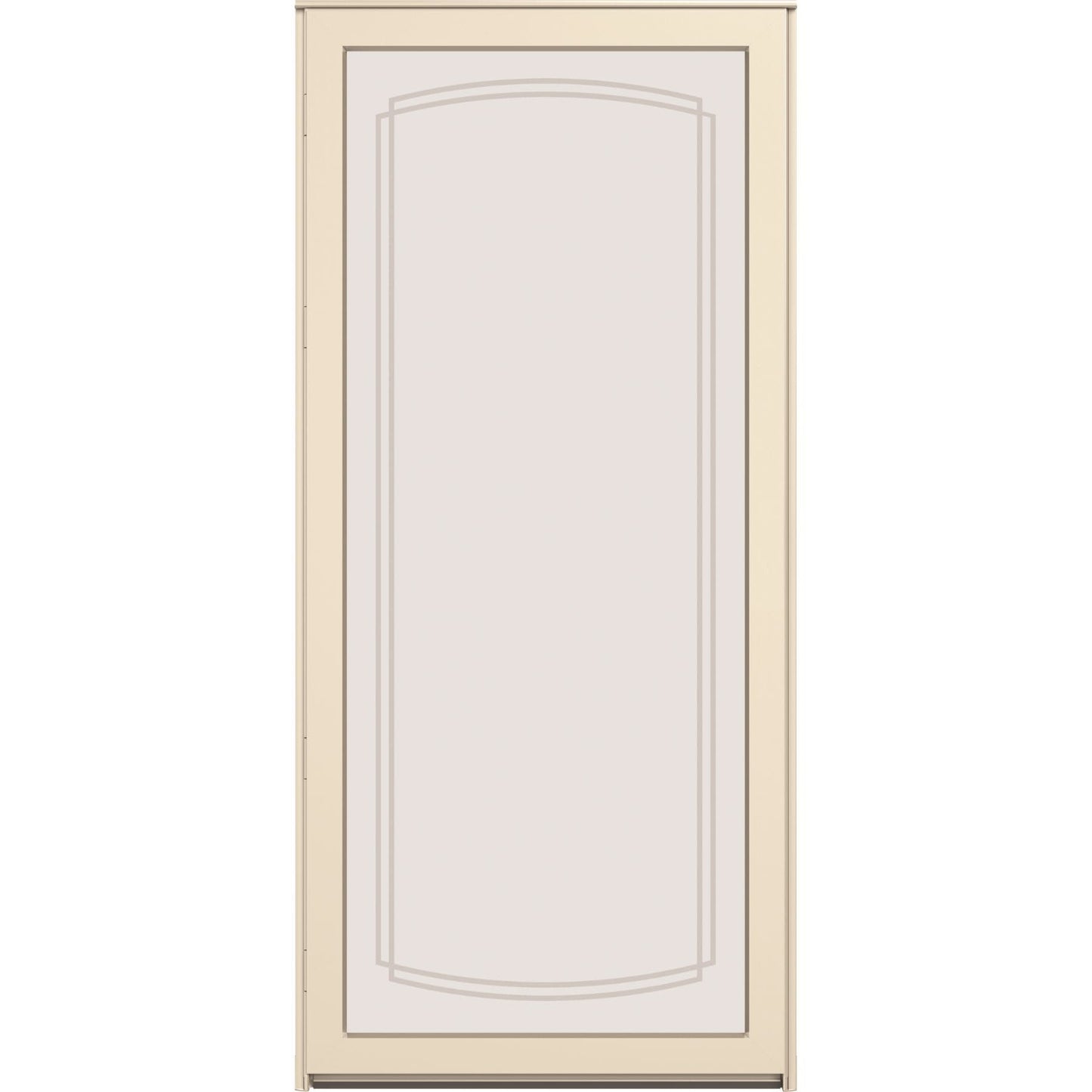 LARSON 60MT Maximum View 36-in x 81-in Almond Aluminum Reversible Hinge Storm Door Beveled Glass with Interchangeable Screen ( No handle )