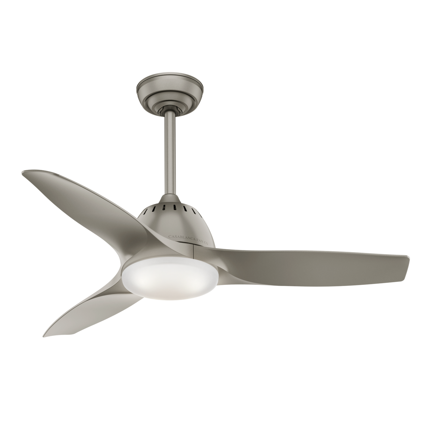 Casablanca Wisp 44-in Integrated LED Painted Pewter with Painted Pewter Blades With Light and Remote ( 3 -Blade ) 636833
