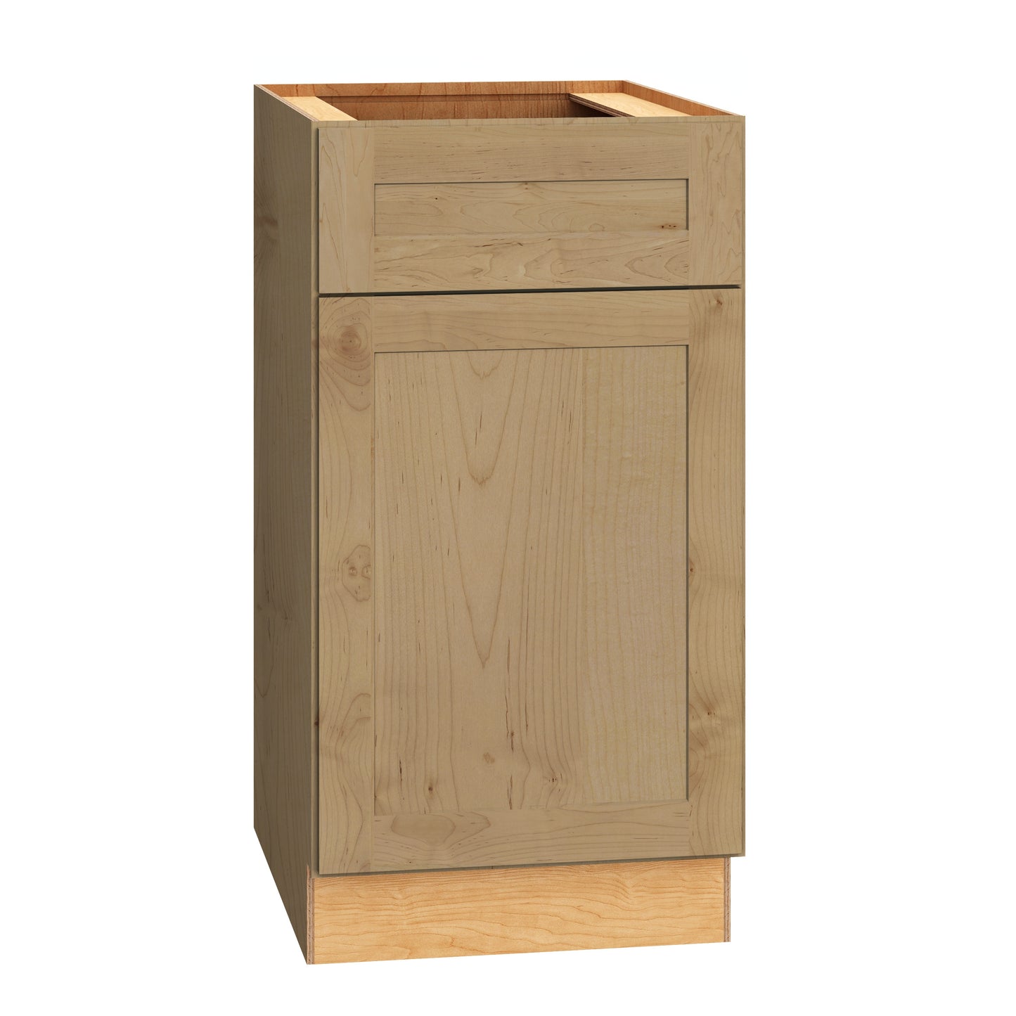 Diamond Express Jamestown 18-in W x 34.5-in H x 24-in D Coastline Pull-out wastebasket Base Fully assembled Plywood Cabinet (Recessed Panel Shaker)