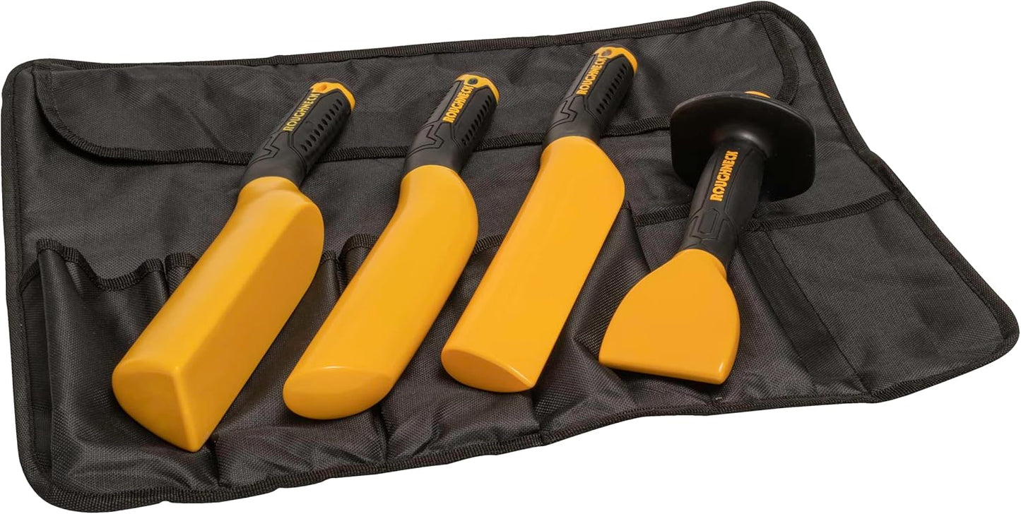 Roughneck ROU55010 Lead Dresser Kit-4 Piece roofing tools, Black/Yellow