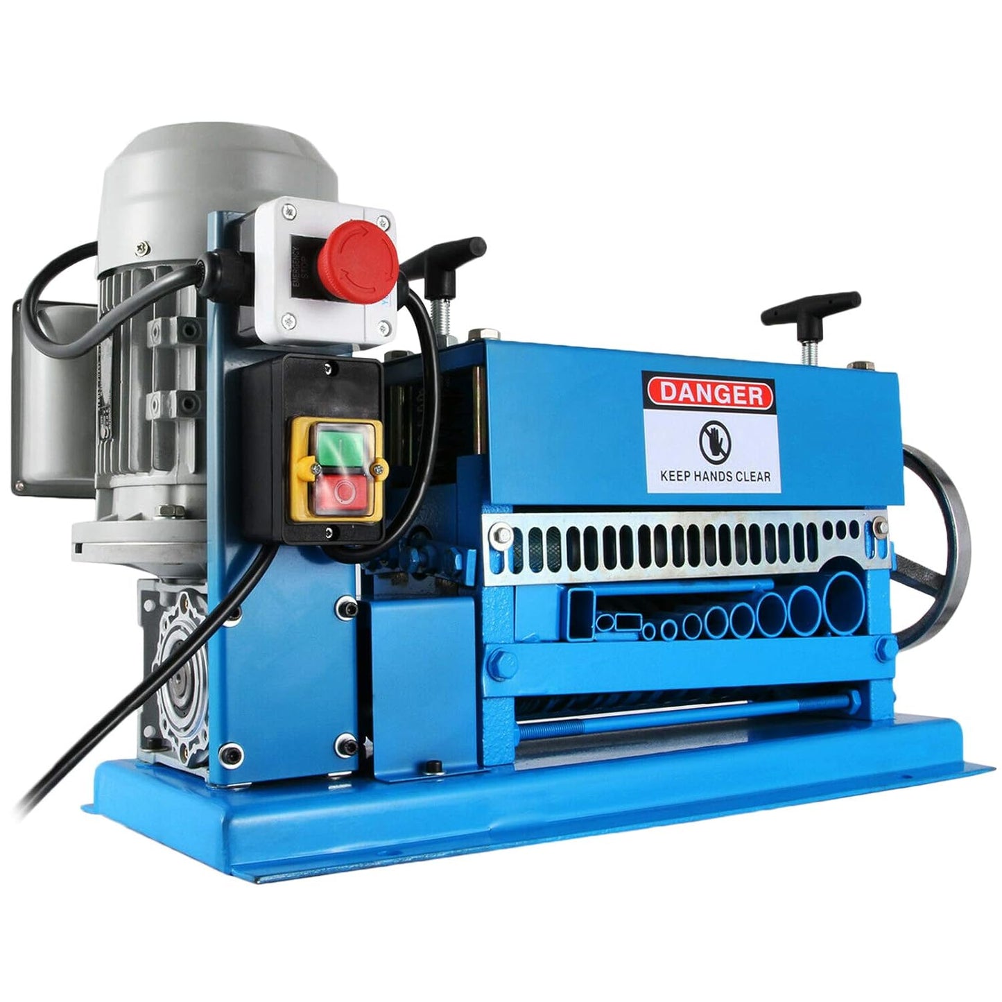 Happybuy Wire Stripping Machine DA 0.06 inch -1.5 inch,Wire Stripper Machine 11 Channels 10 Blades, Automatic Wire Stripping Tool with Manual Hand Cranked Industrial for Recycling Copper Wire