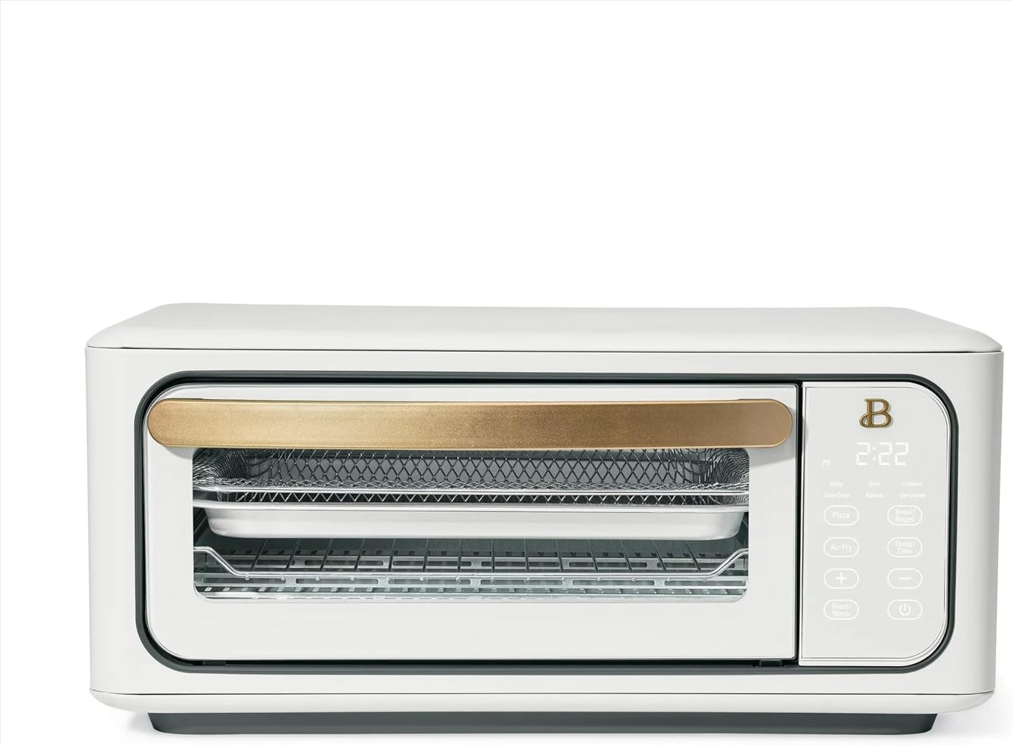 Beautiful Infrared Air Fryer Toaster Oven Kit \u2013 Special Edition Multi\u2011Function Countertop Oven with 10 Presets, Fast Heating & Accessories by Drew Barrymore (White)