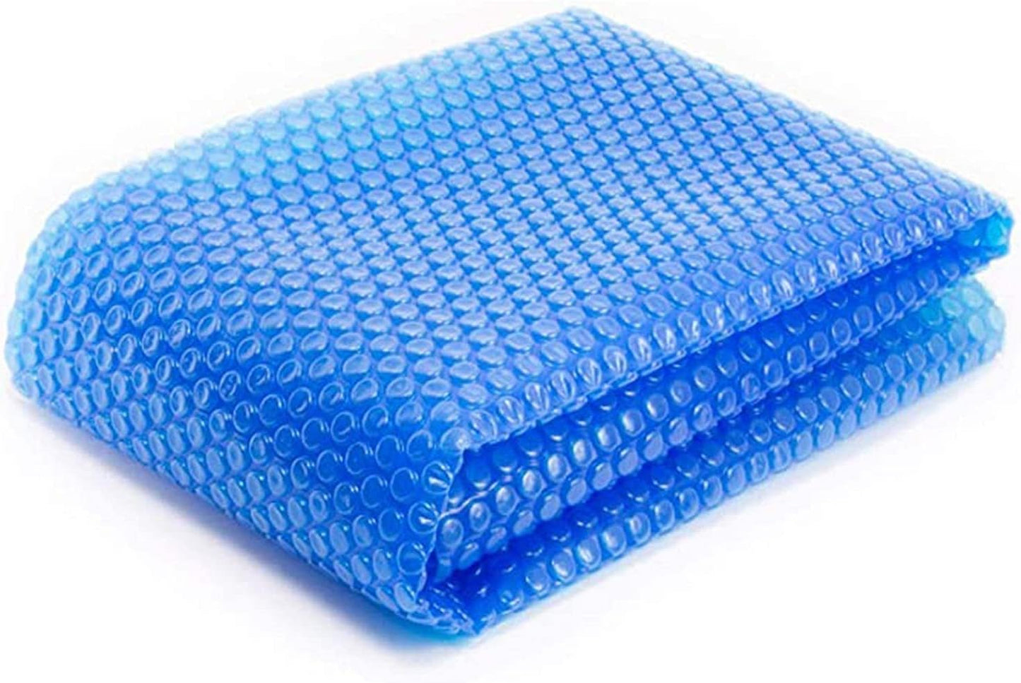 Solar Pool Cover, Rectangle Bubble Heating Blanket for In-Ground Pools\/Inflatable Pools Protector Cover, Blue Dust-Proof Bubble Heat Outdoor Film with Grommets