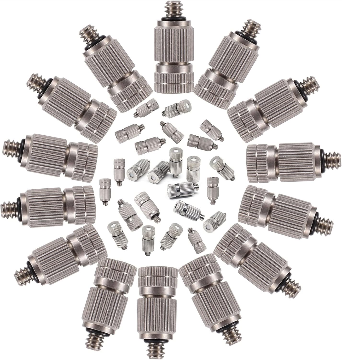 Pfeilzieher 90pcs Brass misting nozzles high Pressure misting Water Mister Nozzle atomizing Micro Mist Nozzle for Garden Outdoor misting System Thread UNC 10 24 0 004 0 039 Orifice Size 0 2mm