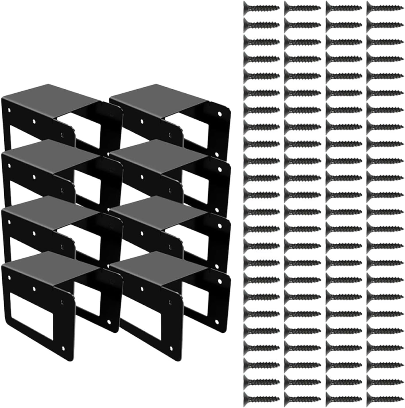 FQRDKT Firewood Rack Outdoor Firewood Storage Rack with Screw, Adjustable Steel Firewoods Racks for Indoor Outdoor, 8 Pieces