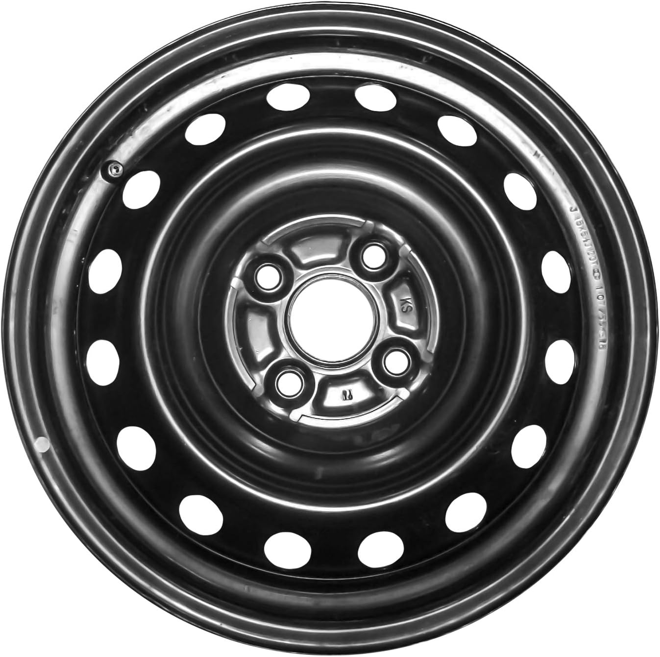 15" 15x5.5" Reconditioned Factory OEM Black Steel Wheel for Toyota Yaris 2006-2012 Rim | 69502 | 4x100