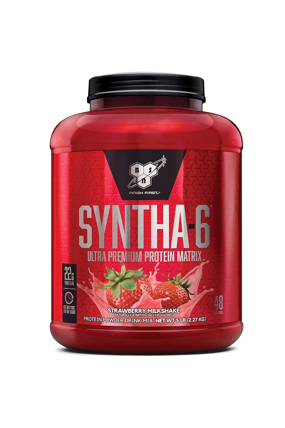BSN SYNTHA-6 Protein Powder, Strawberry Milkshake, 5.0 Pound