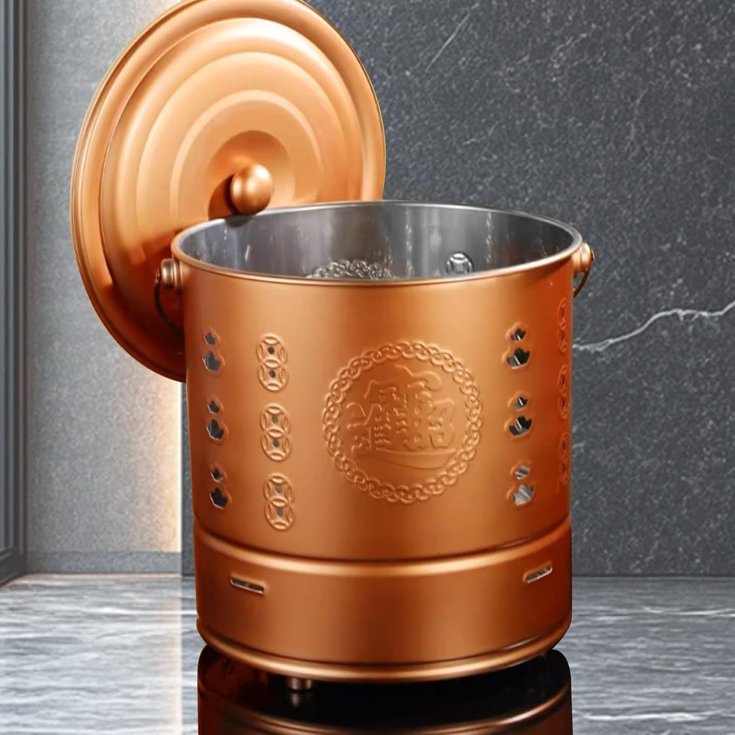 Stainless Steel Paper Burn Bucket, Burn Can for Paper, Incinerator for Garden Leaf Wood Trash Backyard Bonfire