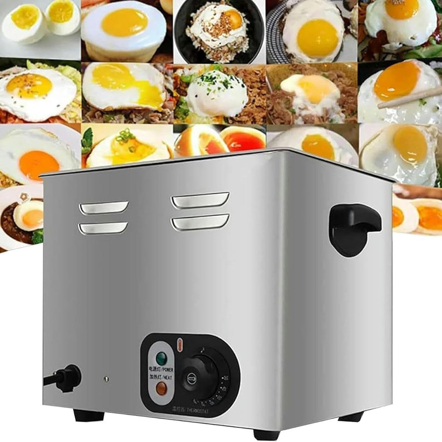 Commercial Fully Automatic Egg Cooker, 2600W lectric Egg Cooker, Half-Boiled Egg Soft-Boiled Egg Machine Omelette Device, Quickly Makes 60 Soft, For Morning Tea Shops, Snack Bars, Food Courts~/