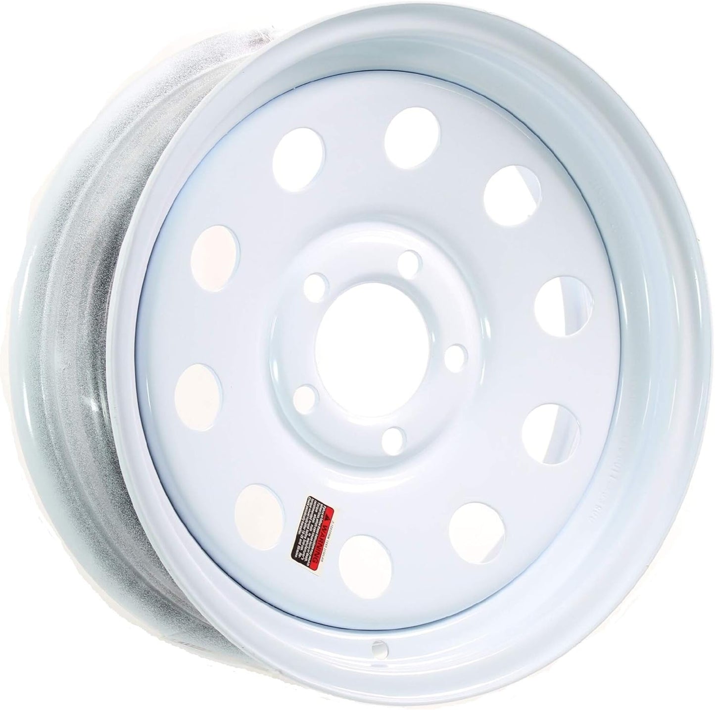 eCustomrim Trailer Rim Wheel 15" 15X6 5 Lug Hole Bolt Steel Highway Wheel White Modular