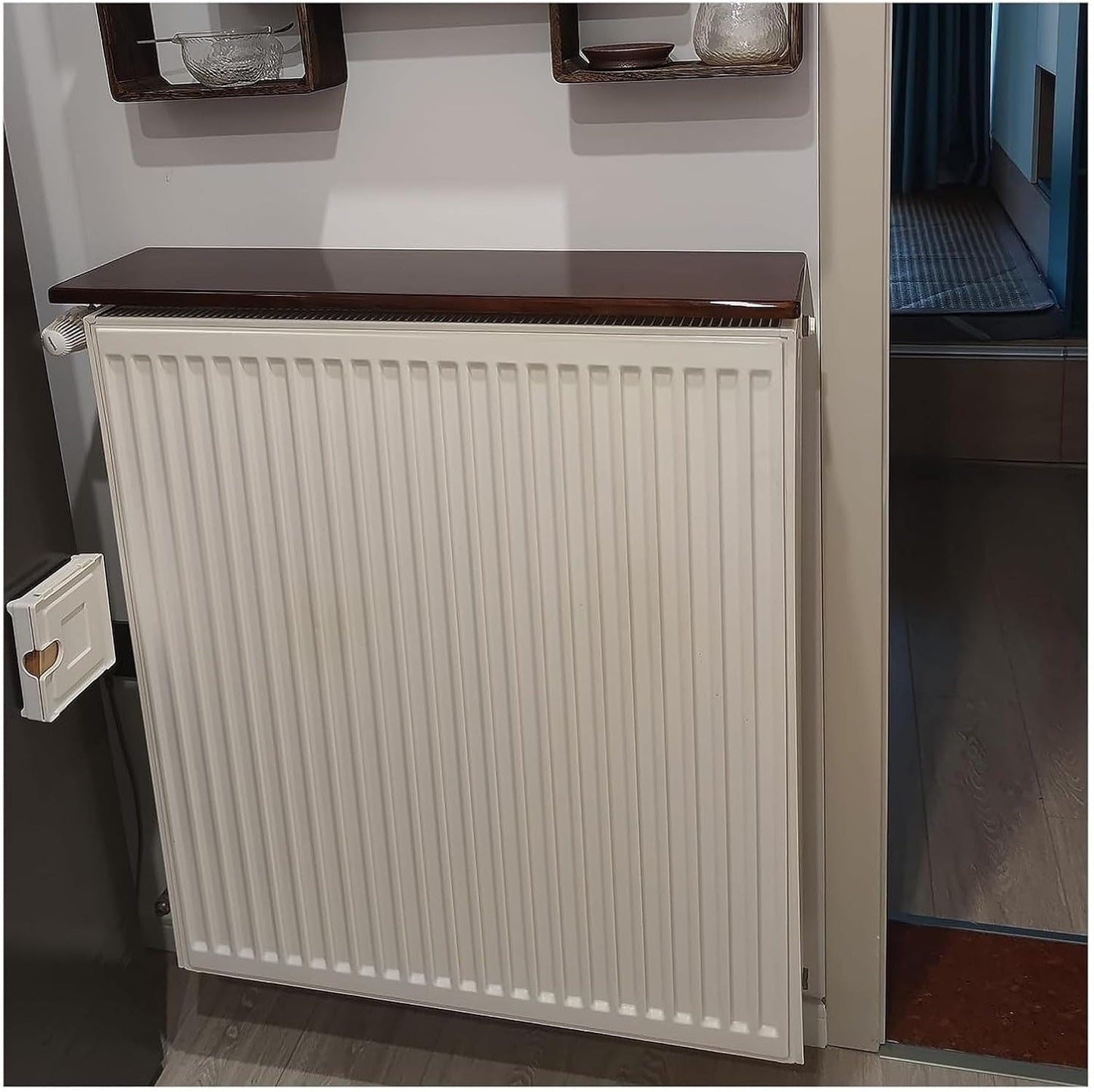 Radiator cover for old radiator,Radiator cabinet, Wooden Radiator Cover Shelf Rectangular Top For Home\/Living Room\/Kitchen Plant Support(Style-b,160x16x2.2cm)