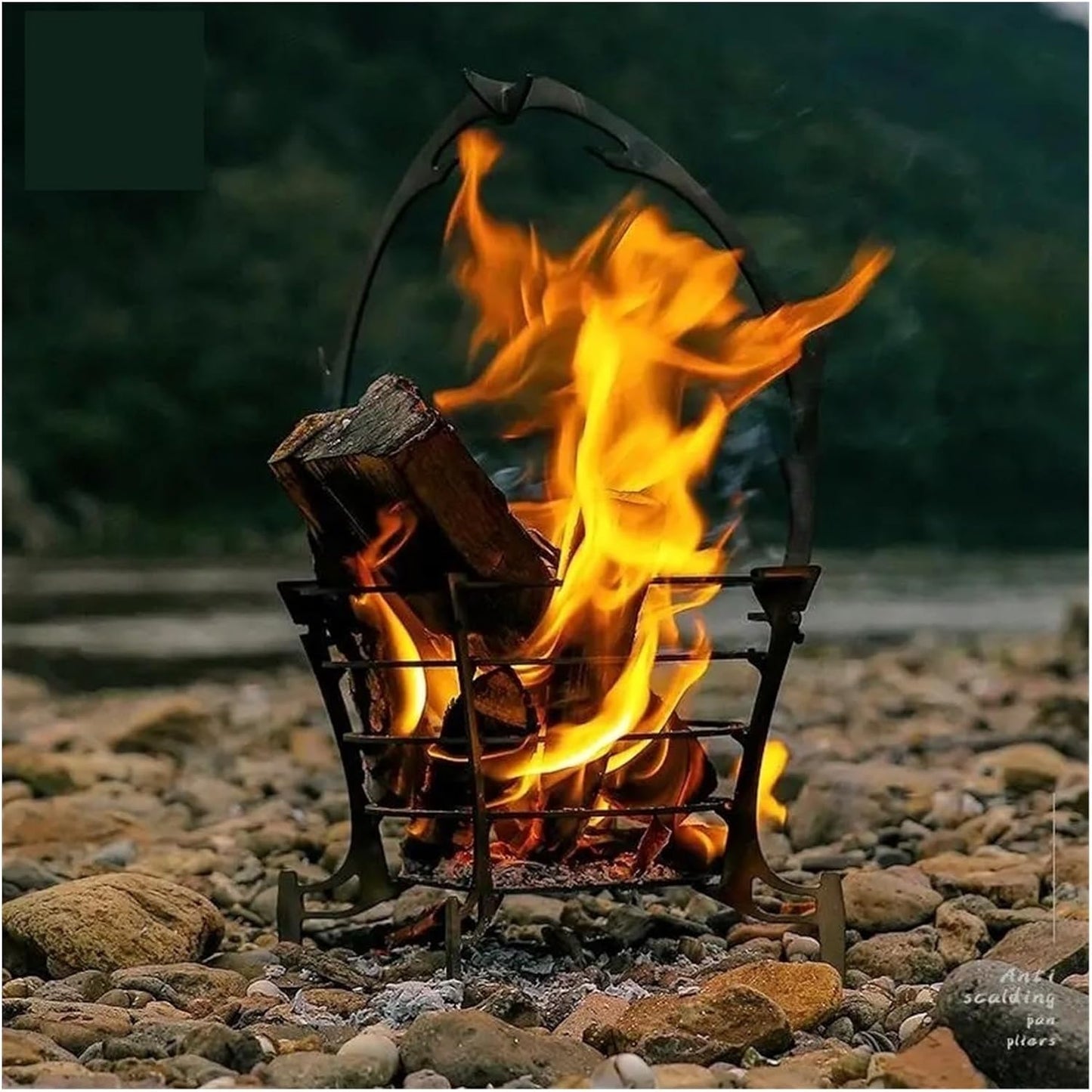 Outdoor Fireplaces Camping Stove Hanging Wood Outdoor Campfire Pit Burner Stainless Steel Burning Furnace for Barbecue Bonfire Fire Pits