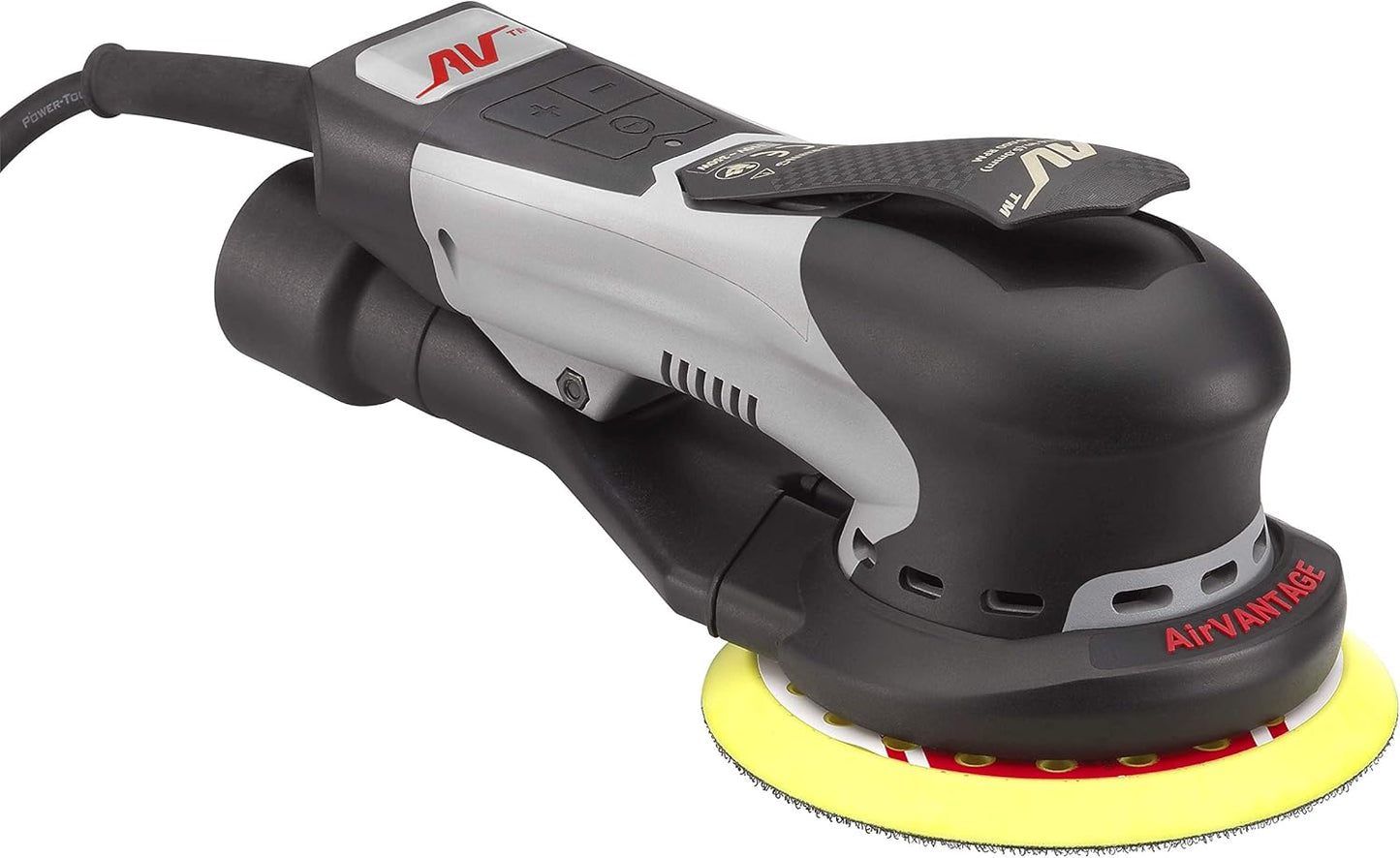 AirVANTAGE 5" Palm-Style, 2nd Generation Industrial Advanced Electric Sander Central-Vacuum with Low-Profile Pad (3\/16- Hook & Loop)