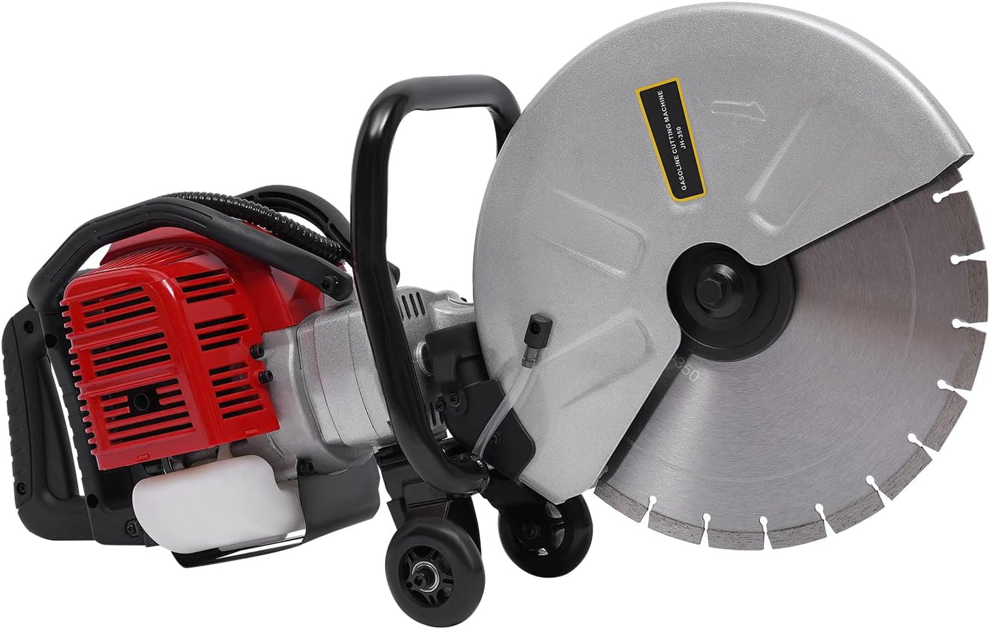 52CC Concrete Cutter Saw, 2-Stroke Gas Powered Disc Cutter/Circular Saw with 13in Blade, Dry & Wet Concrete Cutting Tool for Stone & Masonry Projects, 1.4KW/6500RPM