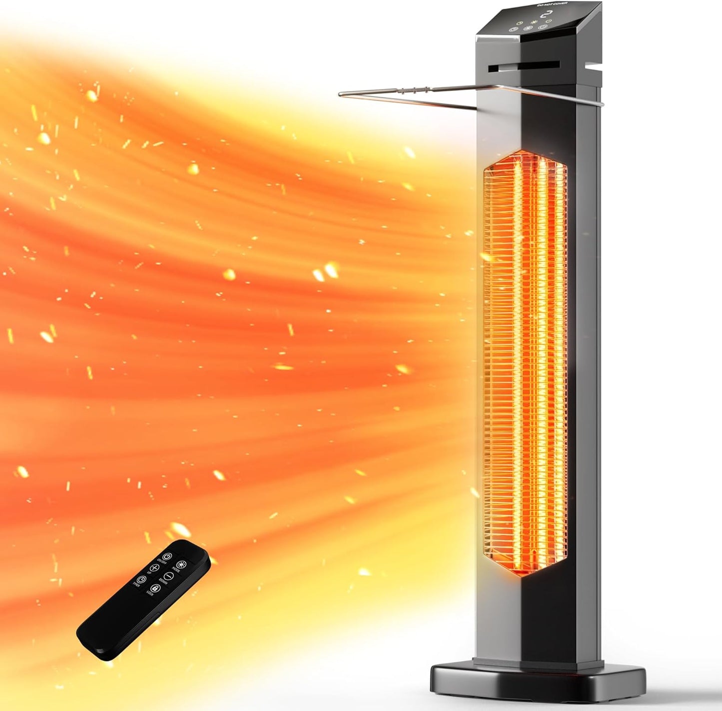 SUNGDOGIN Outdoor Heaters for Patio, Electric Patio Heater with Remote, 12H Timer, IPX5 Waterproof, Tip-Over & Overheat Protection, Infrared Space Heater for Indoor, Porch, Garage, Large Room