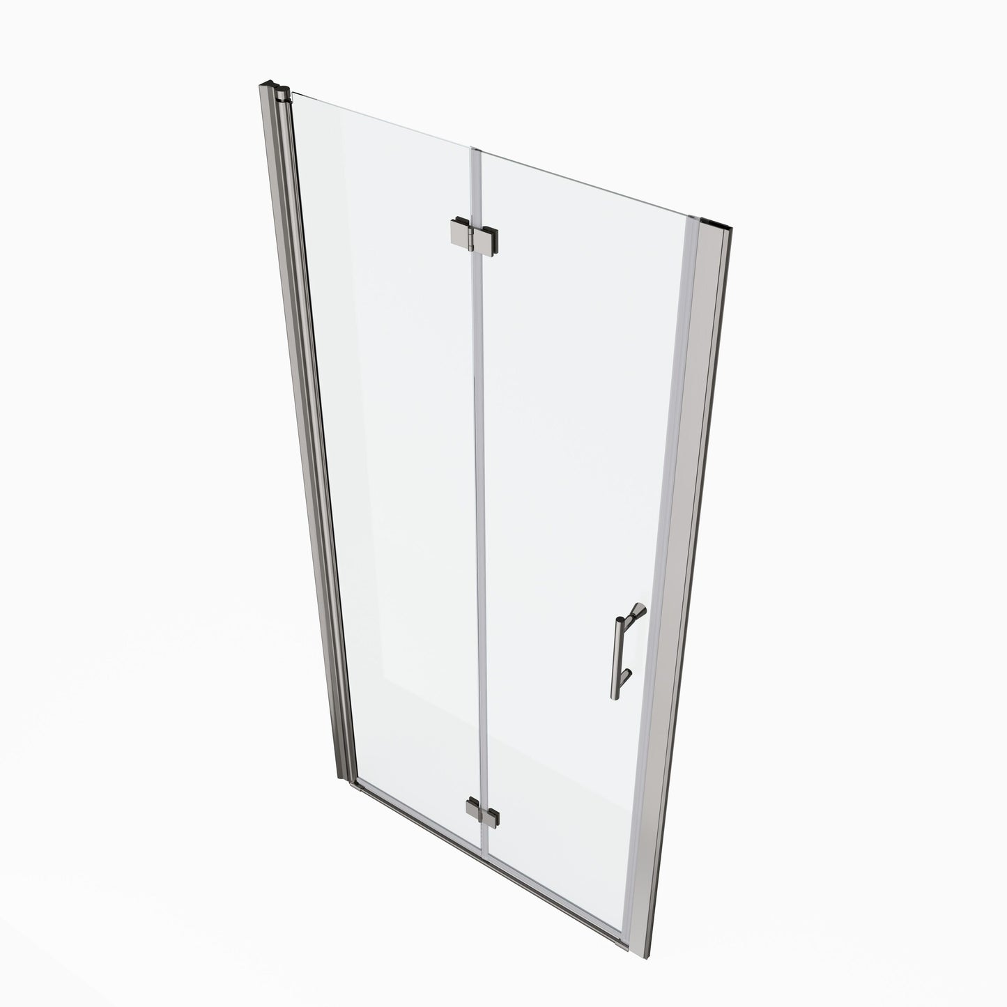 Forclover Bi-Fold Frameless Shower Doors Chrome 30-in W x 72-in H Frameless Clear Glass Bifold Shower door