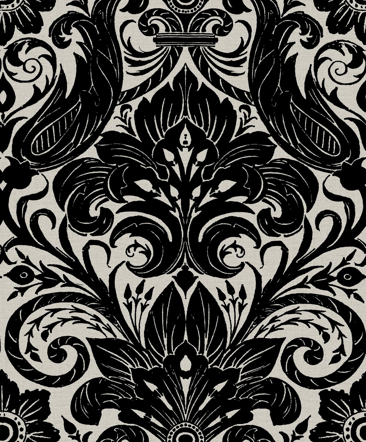 Galerie Off The Wall Damask Sauvage Black Wallpaper LB25166