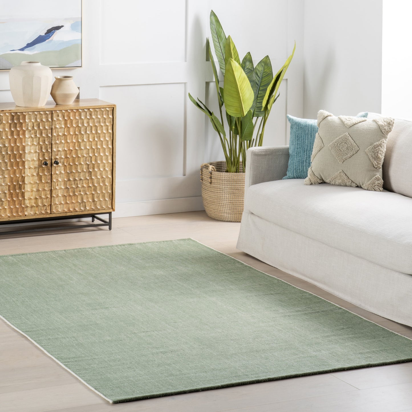 nuLOOM Salima Solid Indoor/Outdoor 9ft. x 12ft. Green Area Rug
