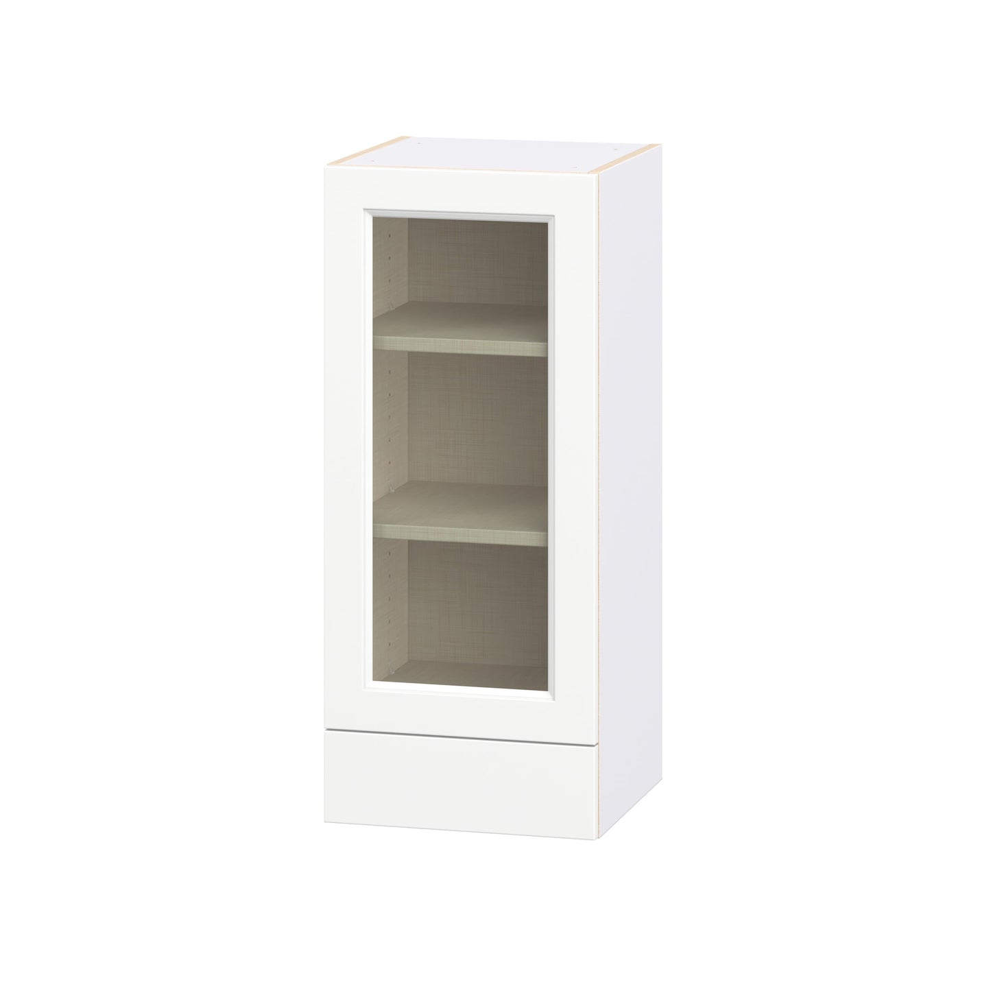 Hugo&Borg Riviera 15-in W x 35-in H x 14-in D Bright White 2 -Drawers Wall Fully assembled Cabinet Glass Panel