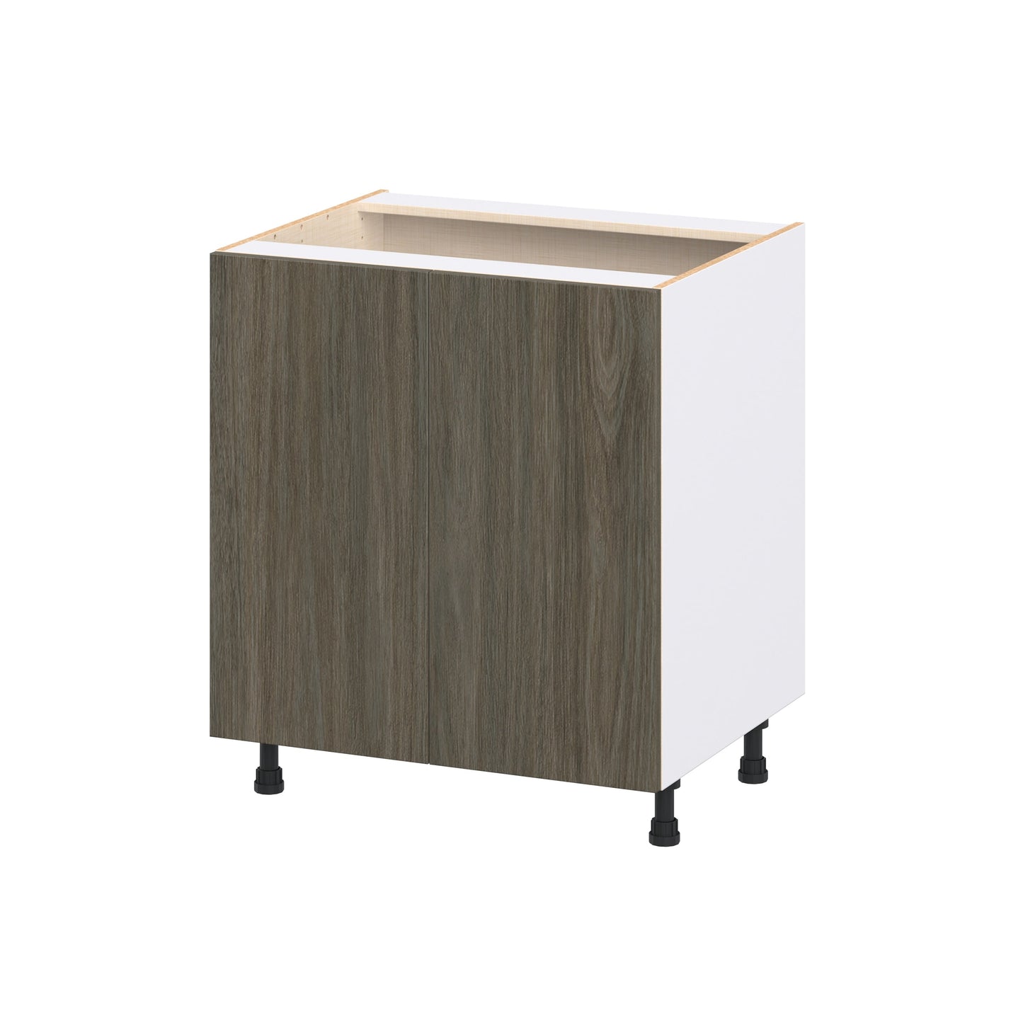Hugo&Borg Savane 30-in W x 34.5-in H x 24-in D Burnt Walnut Sink Base Fully assembled Cabinet Flat Panel