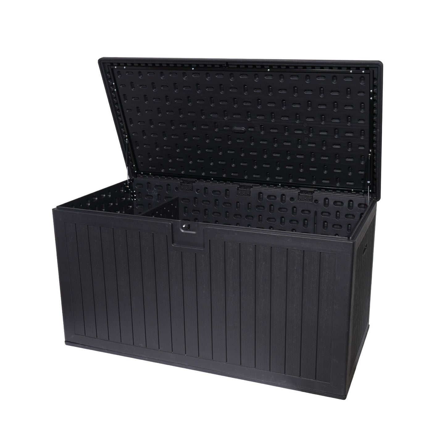 Bybafun 63.39-in L x 32.28-in 230-Gallon Black Plastic Deck Box