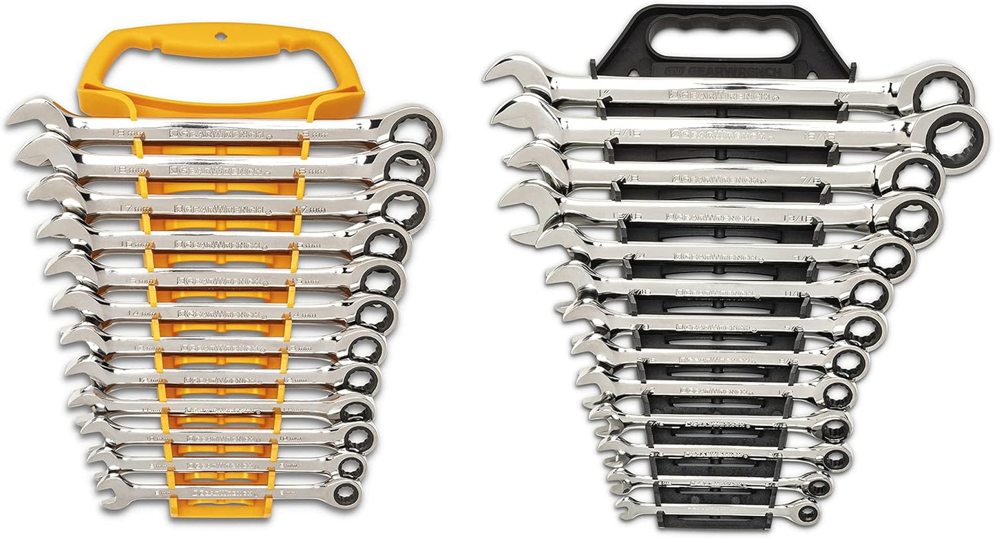 GEARWRENCH 25 Pc. Combination Ratcheting Wrench Set, SAE\/MM - 86700