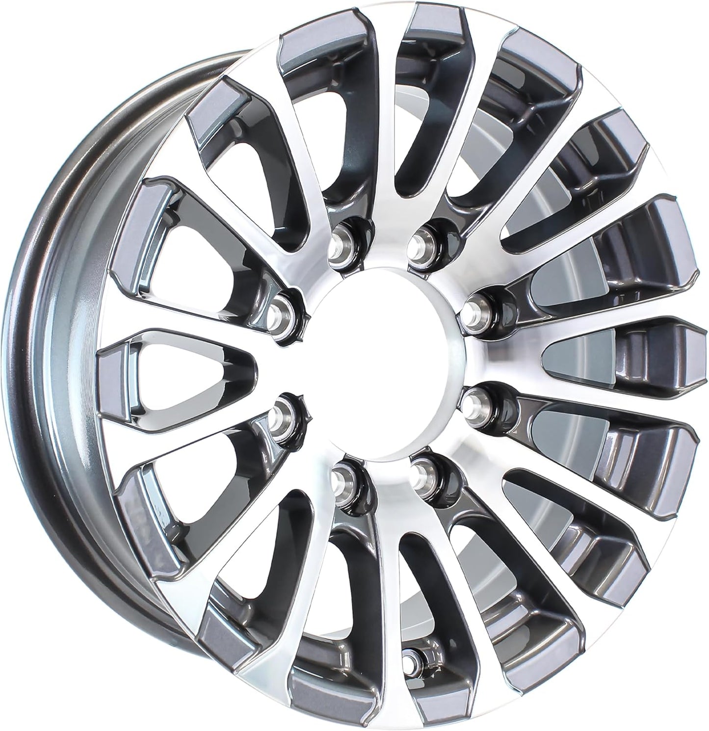 eCustomrim Aluminum Trailer Wheel 16X7 16" Avalanche Style 8 Lug On 6.5" Center Rim