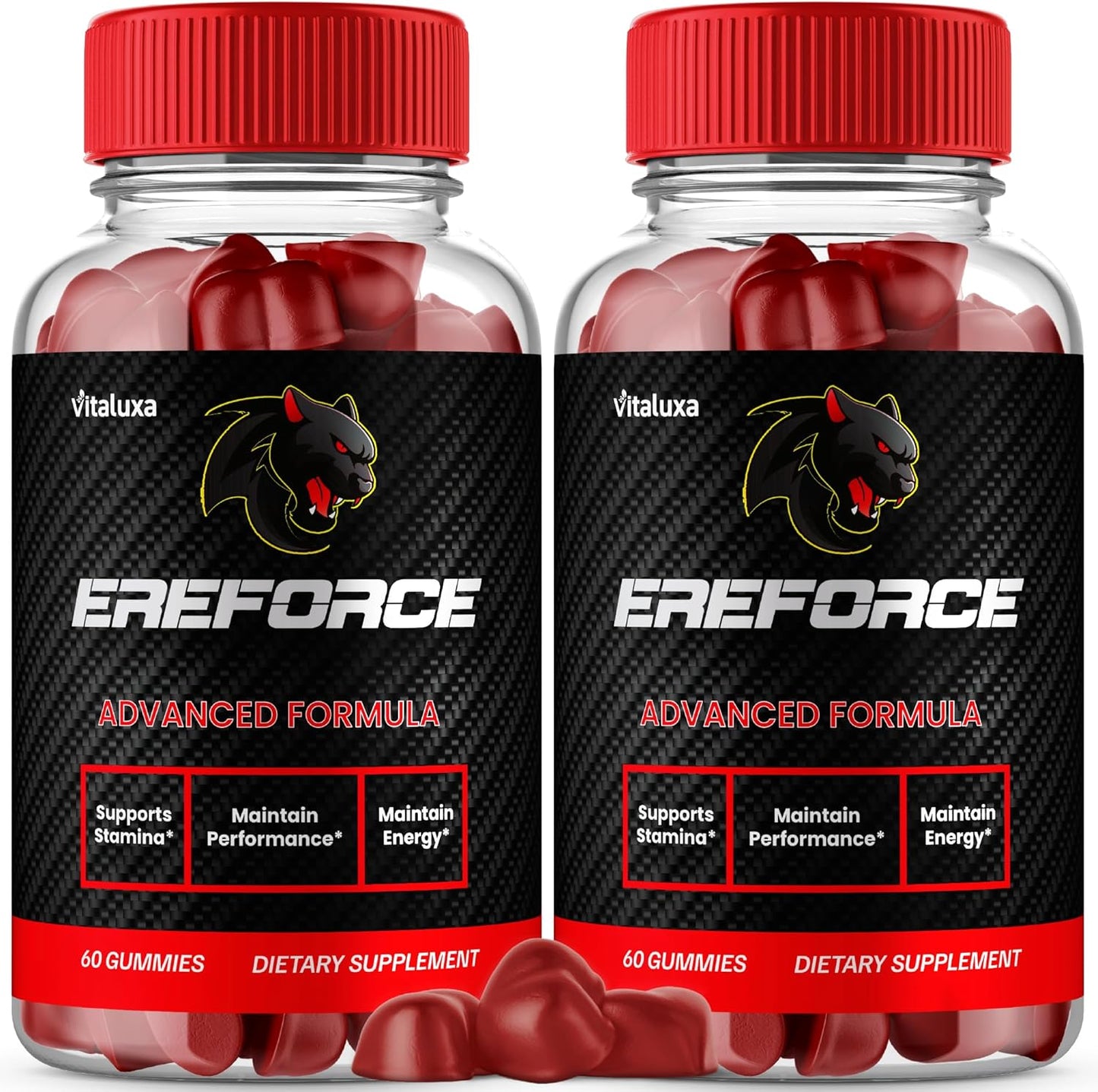 (2 Pack) Ereforce Gummies, Ere Force Gummys Supplement Advanced Maximum Strength Support, Performance Blend Formula for Overall Health, Energy & Wellness, Erforce Reviews Multivitamins (120 Gummies)