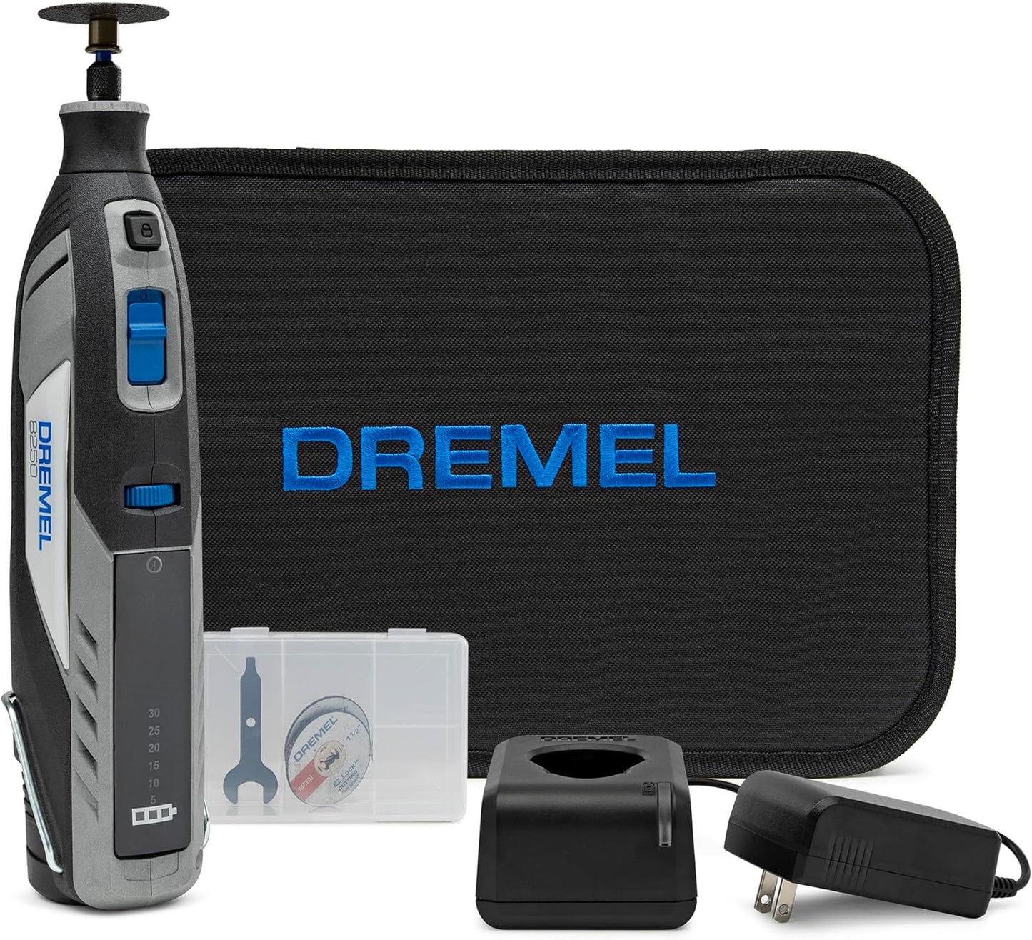Dremel 8250 12V Lithium-Ion Battery Brushless Motor Cordless Rotary Tool Bundle with All-Purpose Accessory Kit (2 Items)