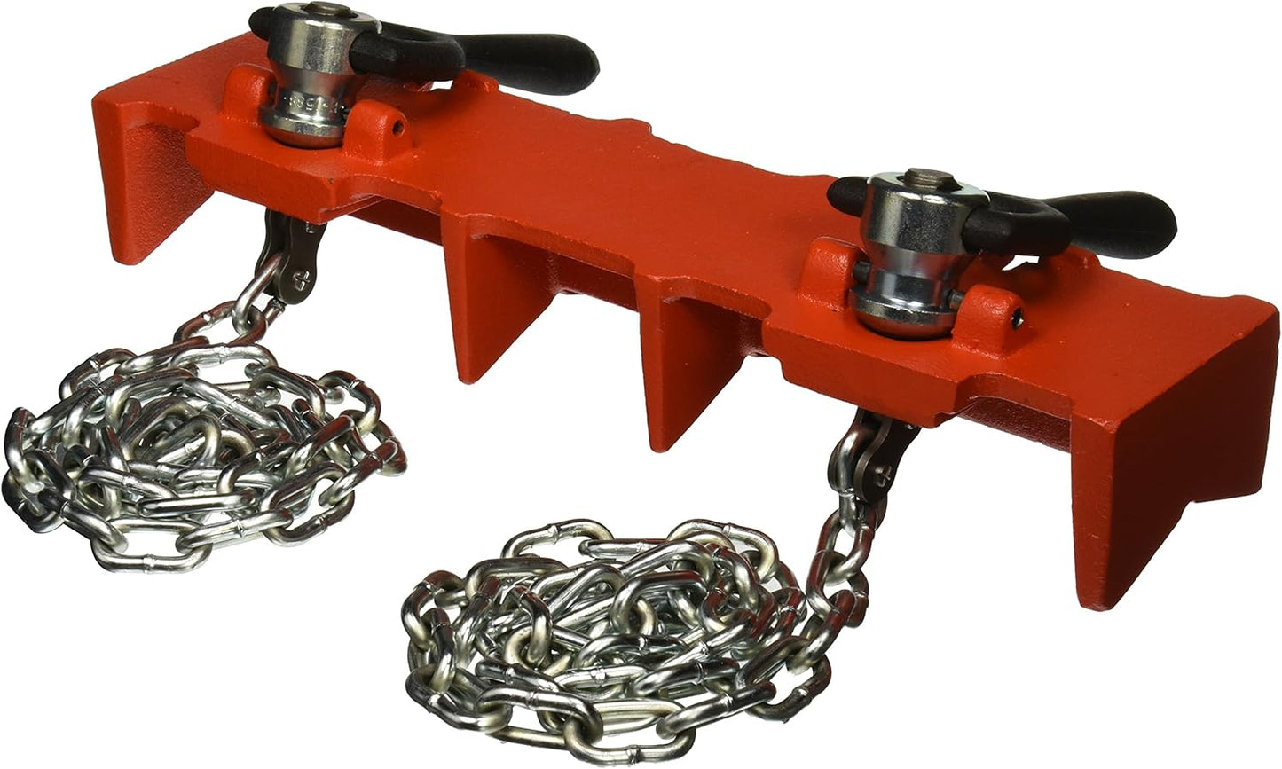 RIDGID 40220 461 Straight Pipe Welding Vise, 1/2-inch to 8-inch Pipe Welding Clamp,Red,Small