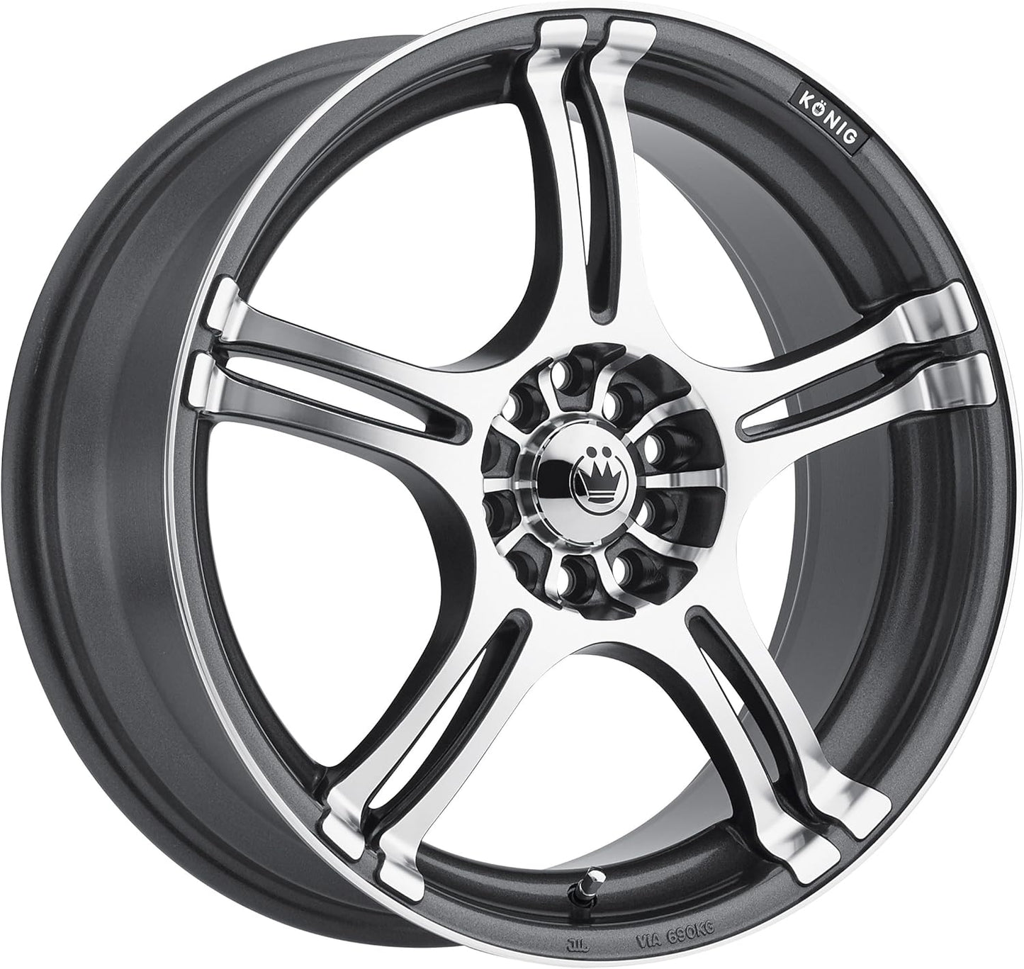 Konig Incident Graphite Machined Wheel (15x6.5"/5x100mm)