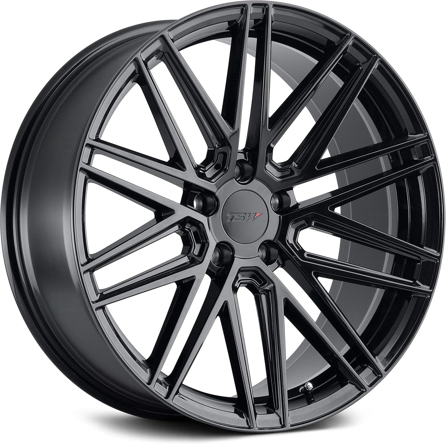 TSW Wheels Pescara Gloss Black Wheel with Aluminum (18 x 8.5 inches /5 x 112 mm, 42 mm Offset)