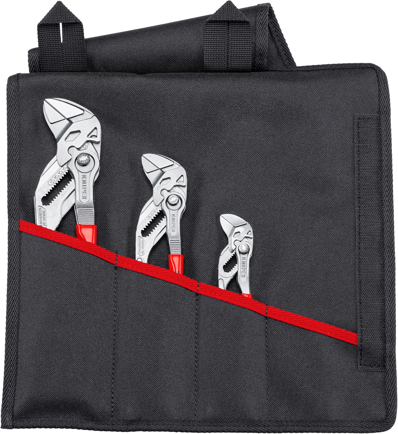 KNIPEX Tools 00 19 55 S6 3 Pc Pliers Wrench Set in Tool Roll